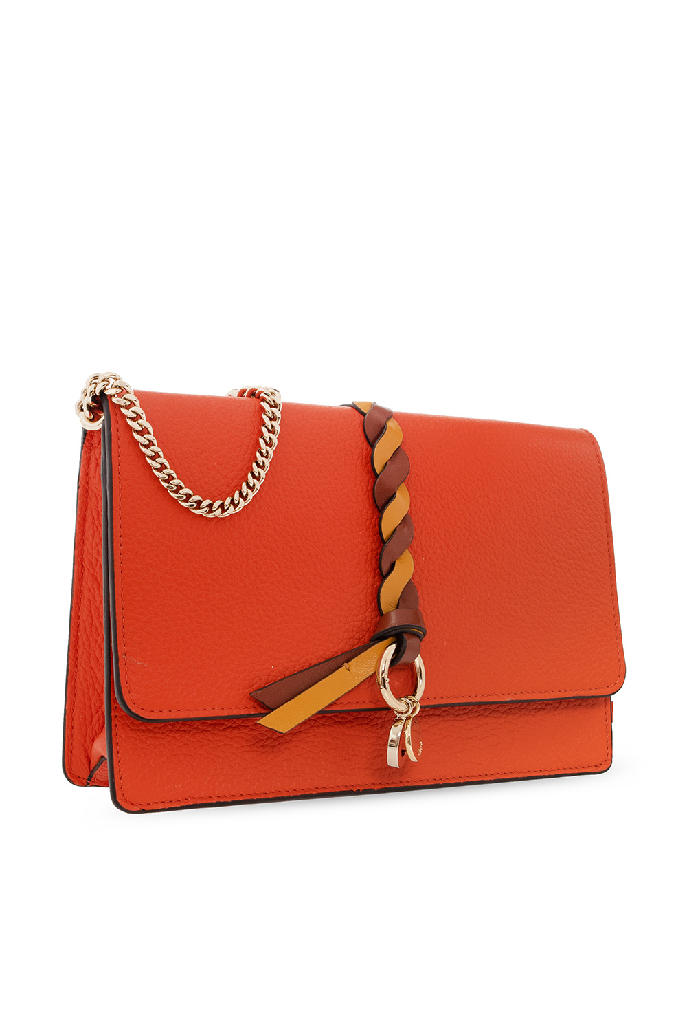 Orange 'Alphabet' shoulder bag Chloé - appliqued bracelet